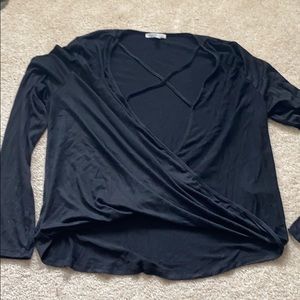 Black Charlotte Russe shirt, criss-cross